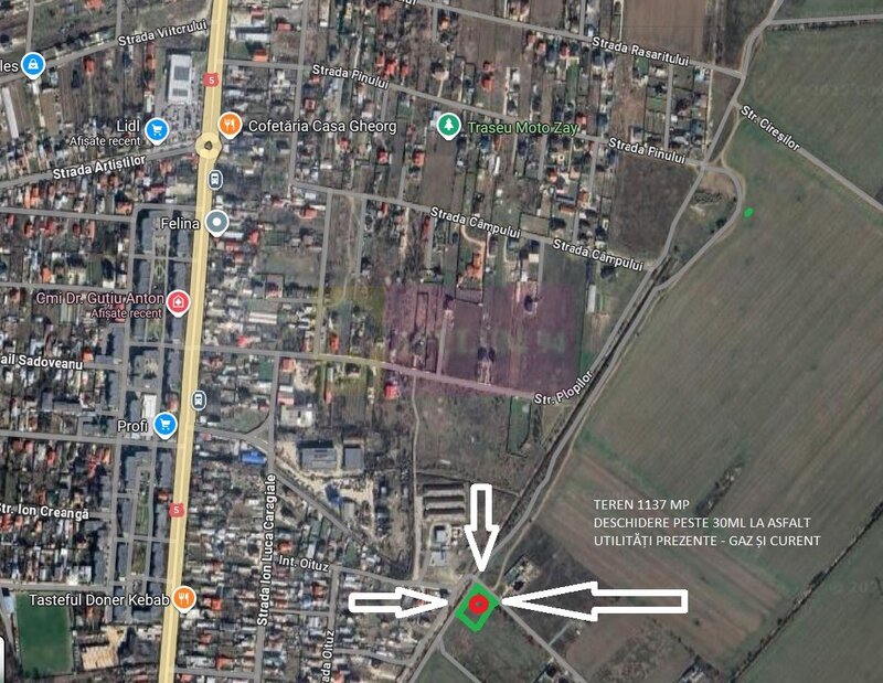 Teren la Asfalt cu utilitati alaturi (Curent & Gaz) langa Bucuresti